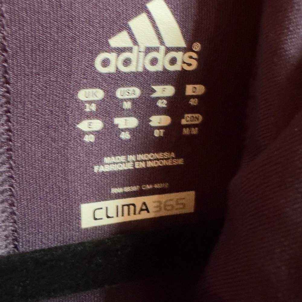 Women’s Adidas Purple Track Tennis Jacket Medium EUC - Picture 3 of 5